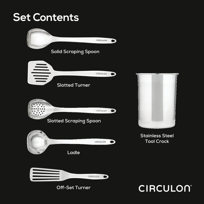 Circulon 6-Piece Tool And Crock Set