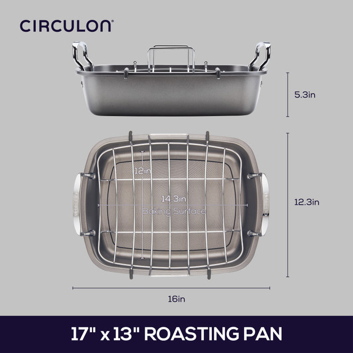 Circulon Roasting Pan With Rack: Nonstick Roaster