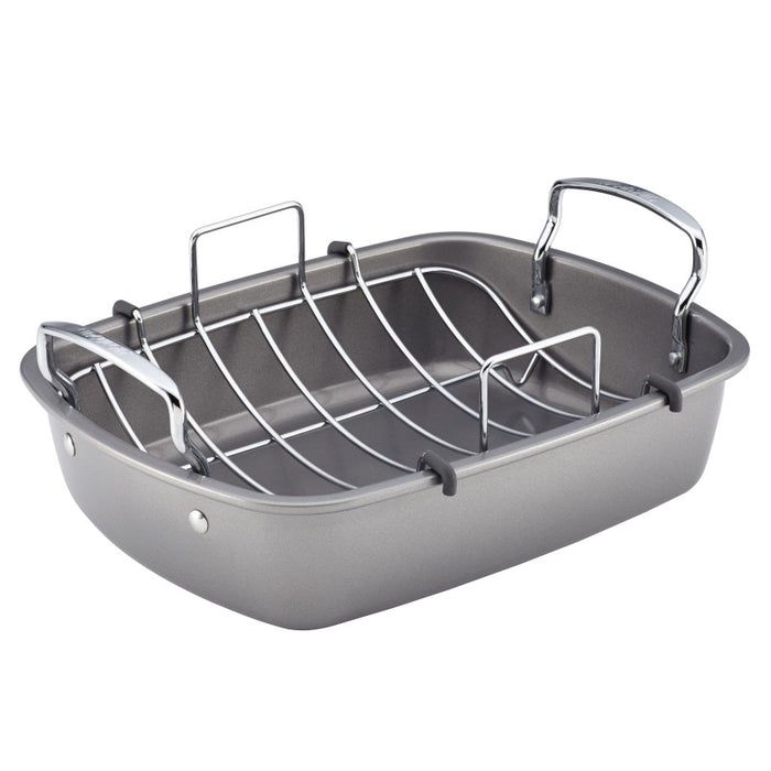 circulon Roasting Pan with Rack: Nonstick Roaster