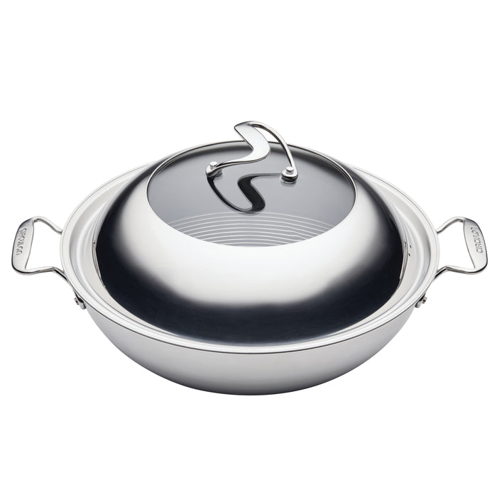 Circulon Wok With Glass Lid And Hybrid SteelShield Technology