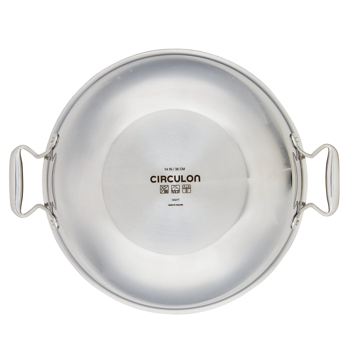 Circulon Wok With Glass Lid And Hybrid SteelShield Technology