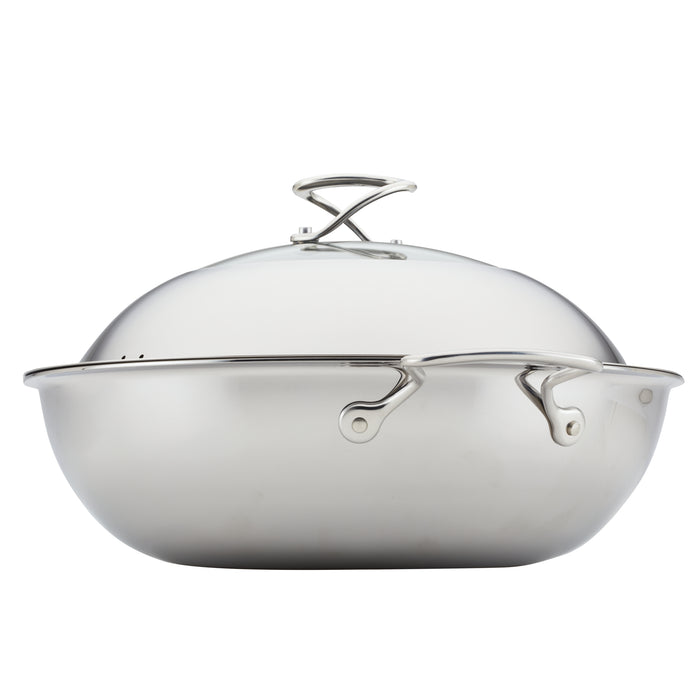 circulon Wok with Glass Lid and Hybrid SteelShield Technology
