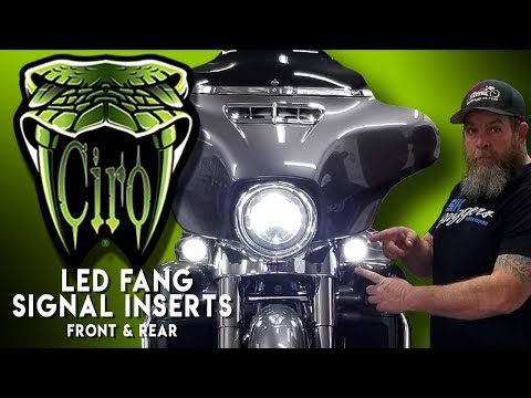 Ciro Fang® Rear Red Or Amber LED Turn Signal Inserts With Bezel (Single Filament Bulb)