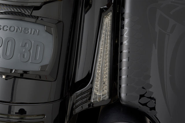 ciro Filler Panel Lights for '14-'23 Street Glide / Special Road Glide Custom '17-'23 Road Glide Special '17-up Road King Special With Clear Lens & Amber Turn ciro Filler Panel Lights for '14-'23 Street Glide / Special Road Glide Custom '17-'23 Road Glide Special '17-up Road King Special With Clear Lens & Amber Turn