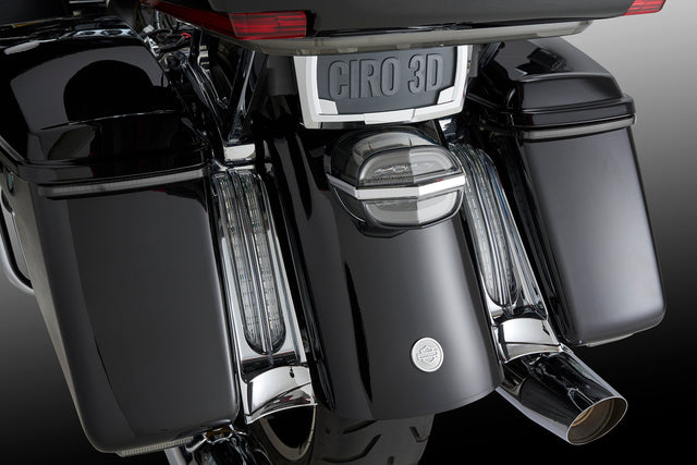 ciro Filler Panel Lights for Ultra and Road King with AMBER Turn Signals