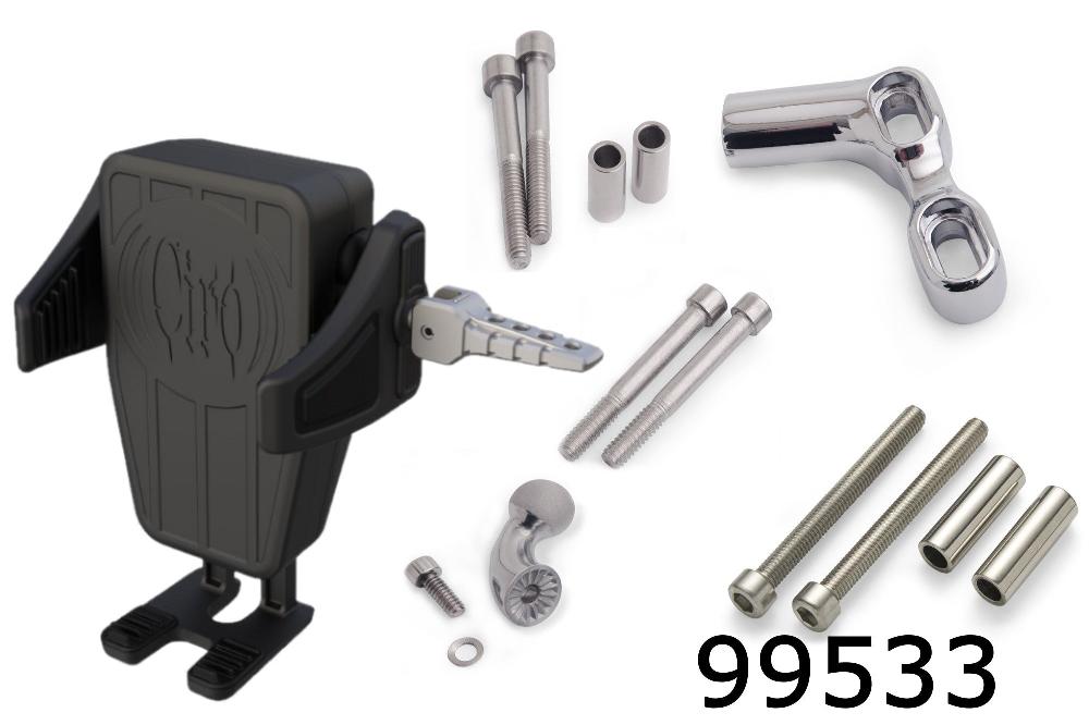 Ciro GEN 2 Cybercharger Phone Holder With Offset Perch Mount For Indian Pursuit