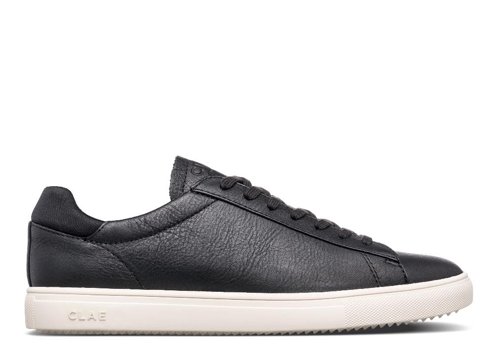 clae BRADLEY ESSENTIALS Black Milled Tumbled Leather