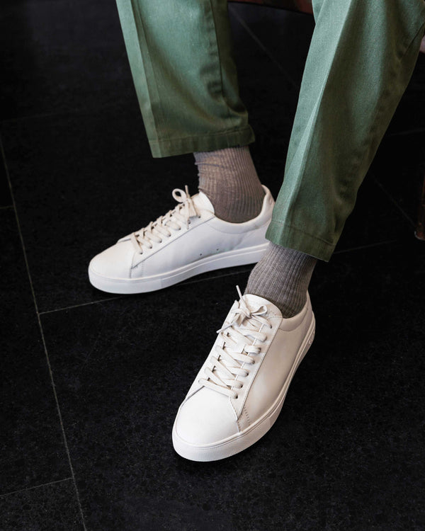 Clae BRADLEY ESSENTIALS Triple Off-White Leather