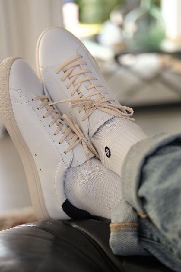 Clae BRADLEY ESSENTIALS White Leather Navy