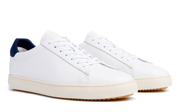 Clae BRADLEY ESSENTIALS White Leather Navy