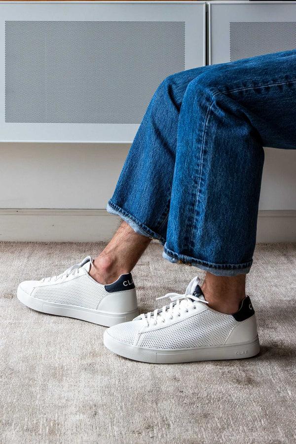Clae BRADLEY KNIT White Navy Cactus