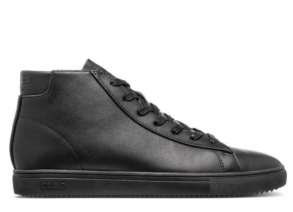 clae BRADLEY MID Triple Black Leather