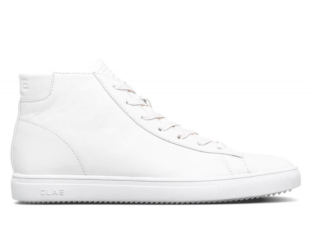 clae BRADLEY MID Triple White Leather