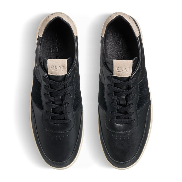 Clae DAVIS Black Leather Cashmere