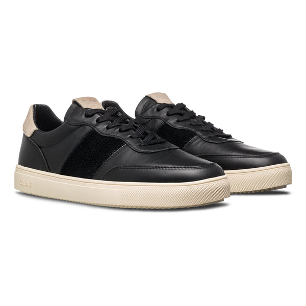 Clae DAVIS Black Leather Cashmere