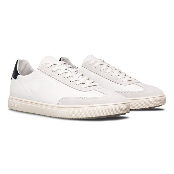 Clae DEANE White Leather Navy