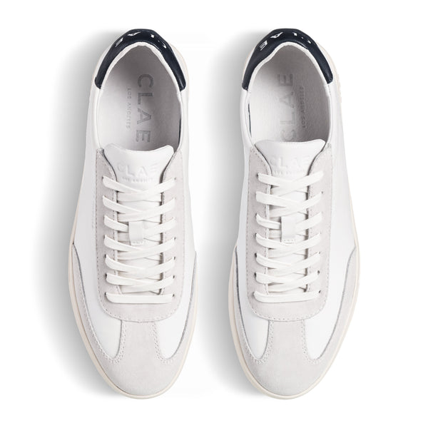 Clae DEANE White Leather Navy