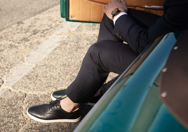 Clae ELLINGTON Black Milled Tumbled Leather