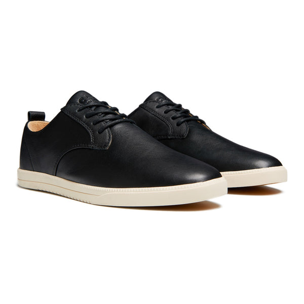 Clae ELLINGTON Black Milled Tumbled Leather