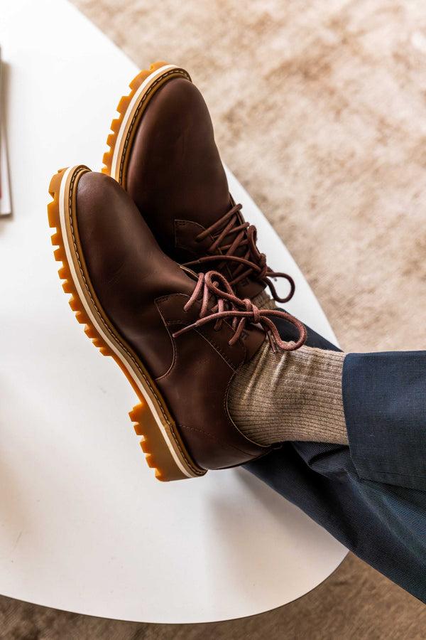 Clae LOGAN Antique Brown Leather