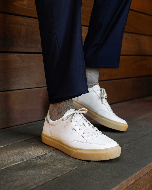 Clae MONROE VENICE Off-White Leather Cashmere
