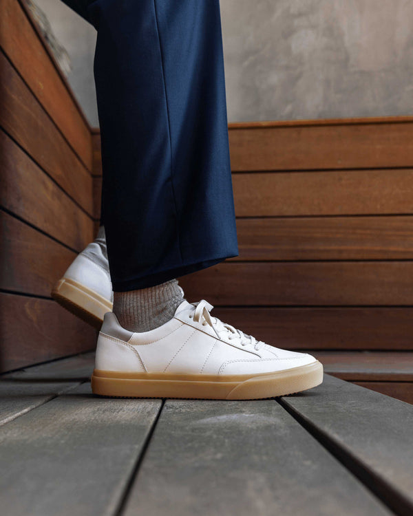 Clae MONROE VENICE Off-White Leather Cashmere