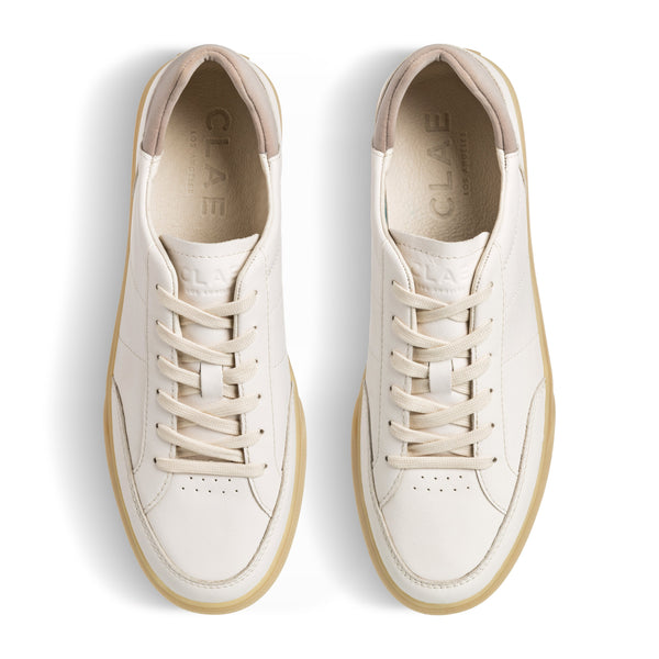 Clae MONROE VENICE Off-White Leather Cashmere
