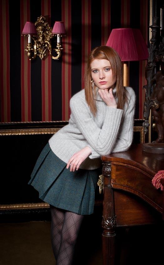 clan Box Pleat Mini Kilt tweed