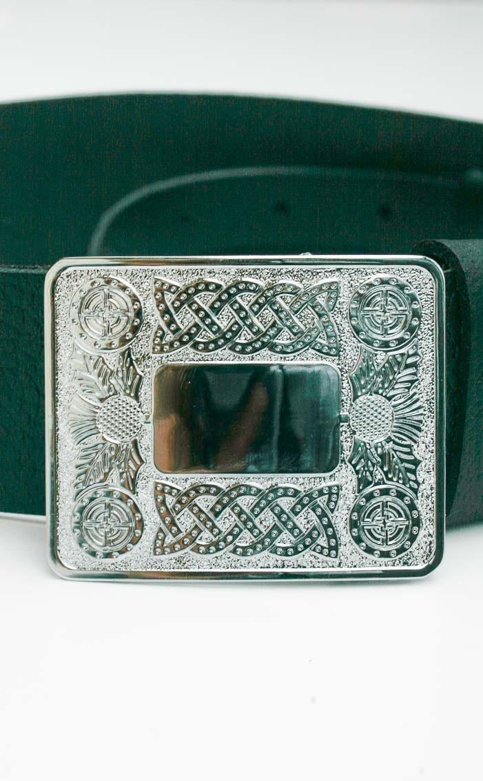 Clan Boy's Leather Belt With Buckle