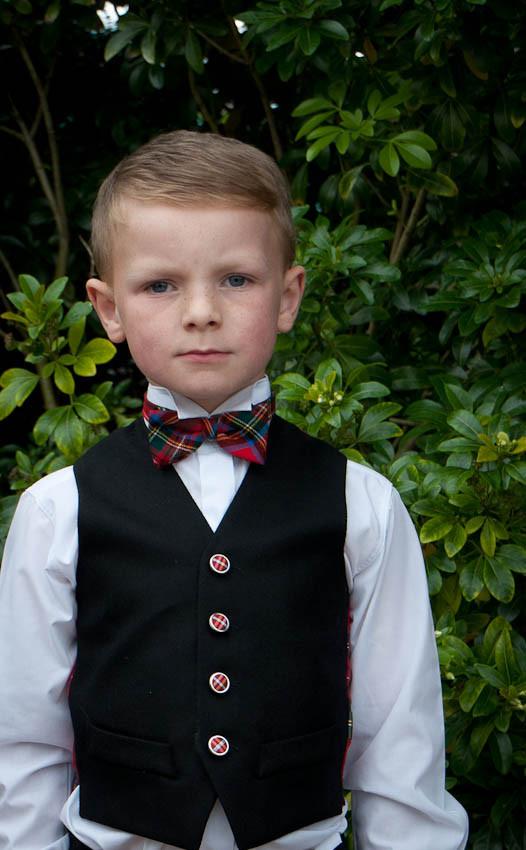 Clan Boy's Tartan Wing Collar Bow Tie