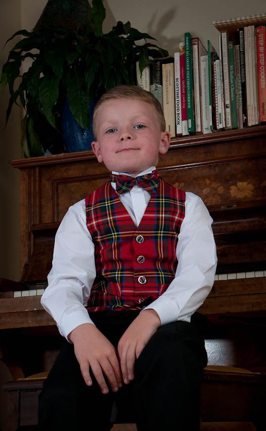 Clan Boy's Tartan Wing Collar Bow Tie