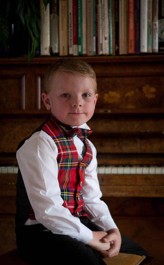 clan Boy's Tartan Wing Collar Bow Tie