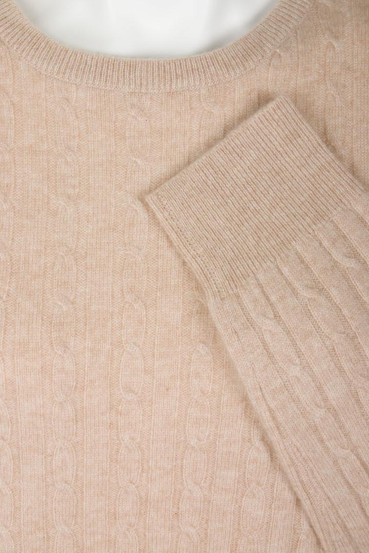 Clan Cashmere Cable Crew Neck Sweater