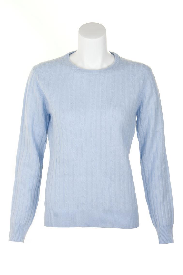 Clan Cashmere Cable Crew Neck Sweater