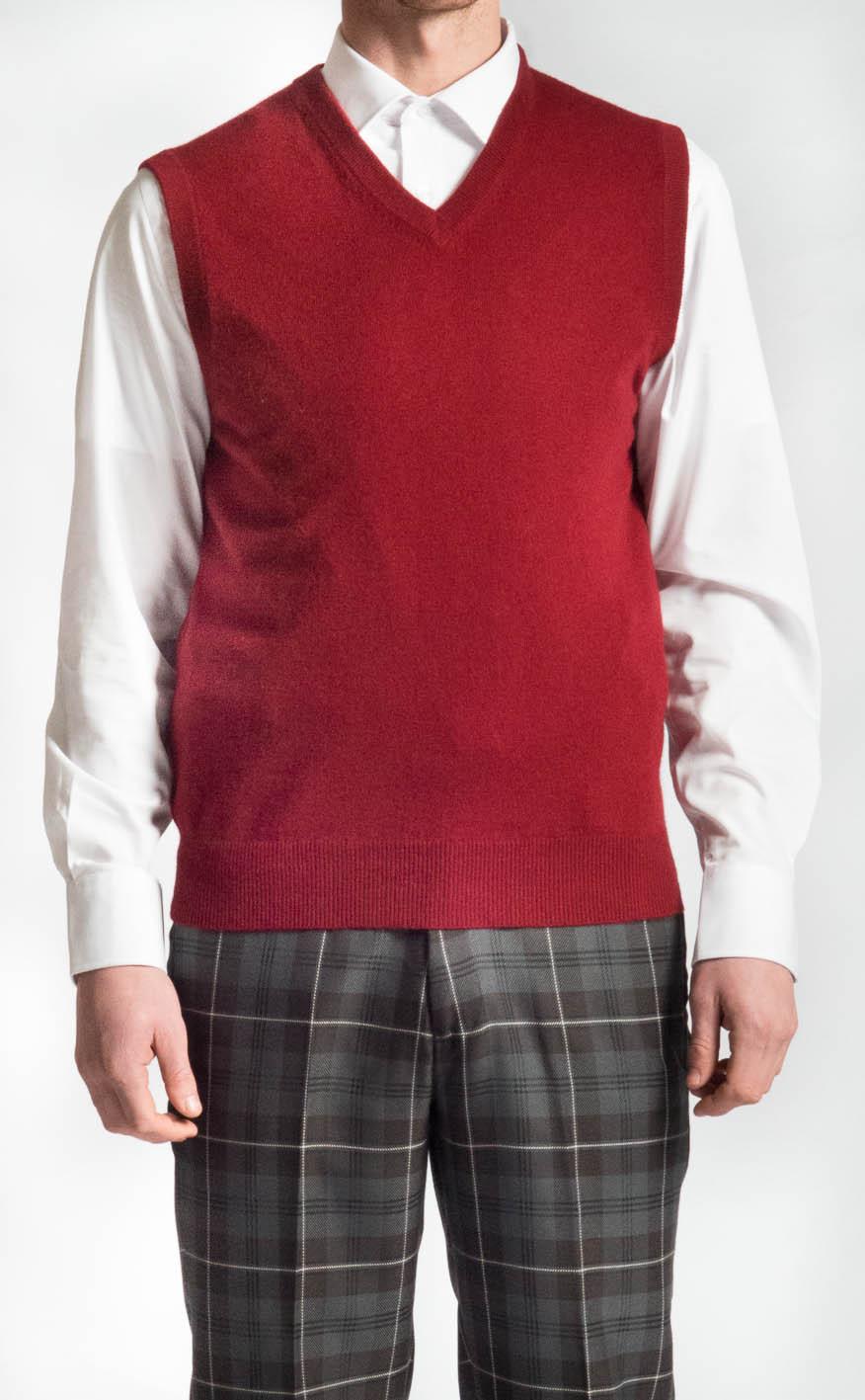 Clan Cashmere V Neck Sleeveless Sweater