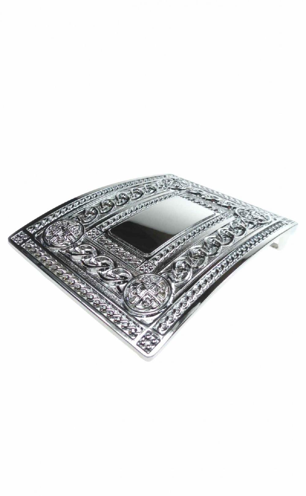 Clan Celtic Chrome‑Finish Buckle