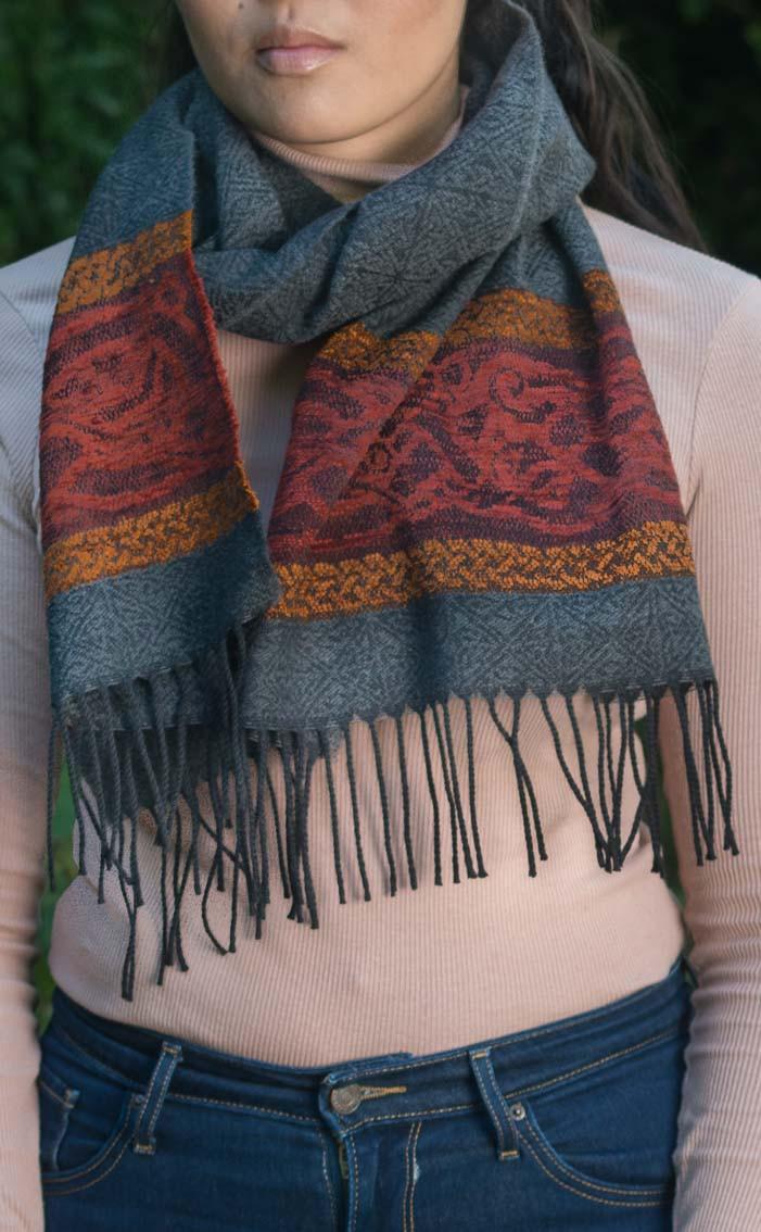 Clan Celtic Dog Design Scarf Charcoal