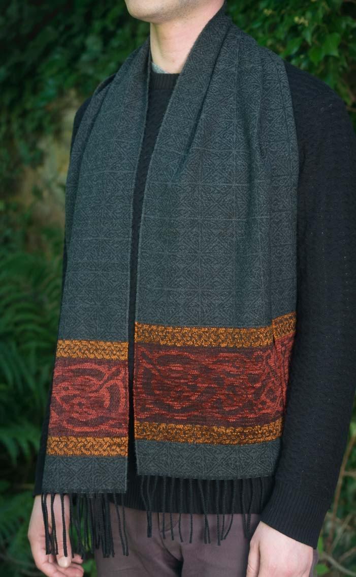 Clan Celtic Dog Design Scarf Charcoal