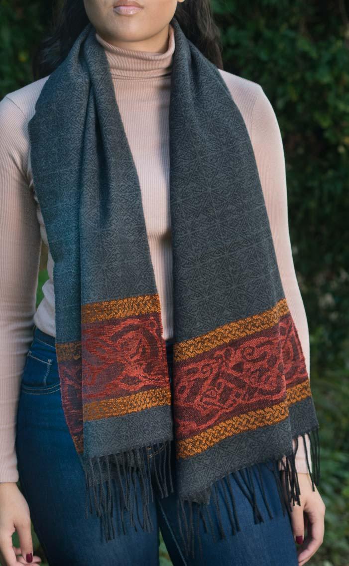 Clan Celtic Dog Design Scarf Charcoal