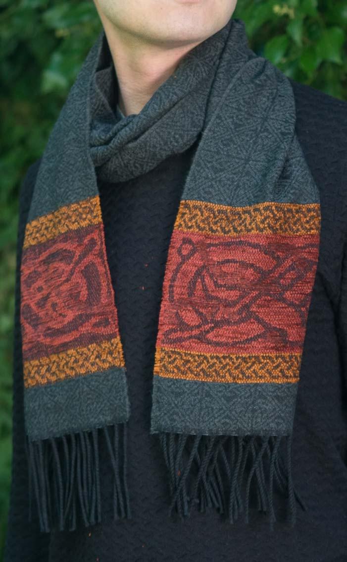 clan Celtic Dog Design Scarf Charcoal
