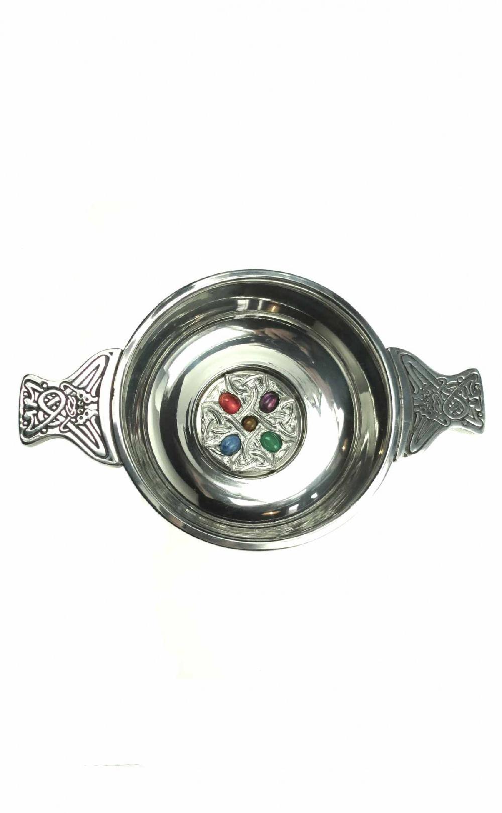 Clan Celtic Gemset Quaich