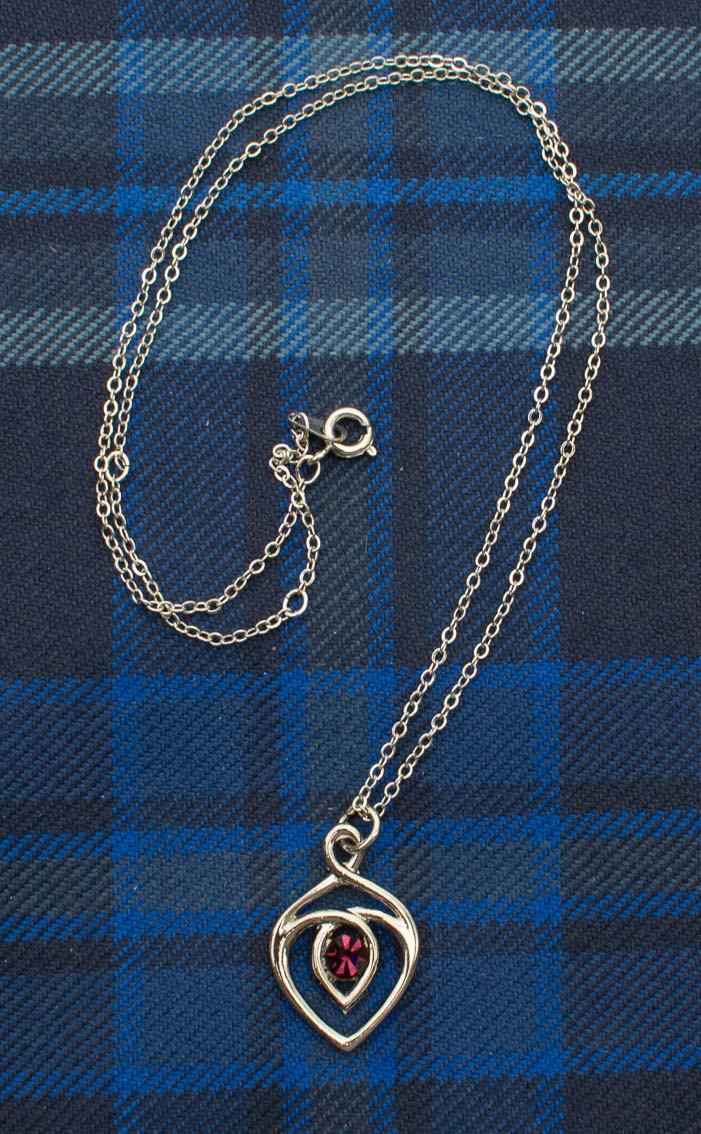 Clan Celtic Heart Jewelled Pendant