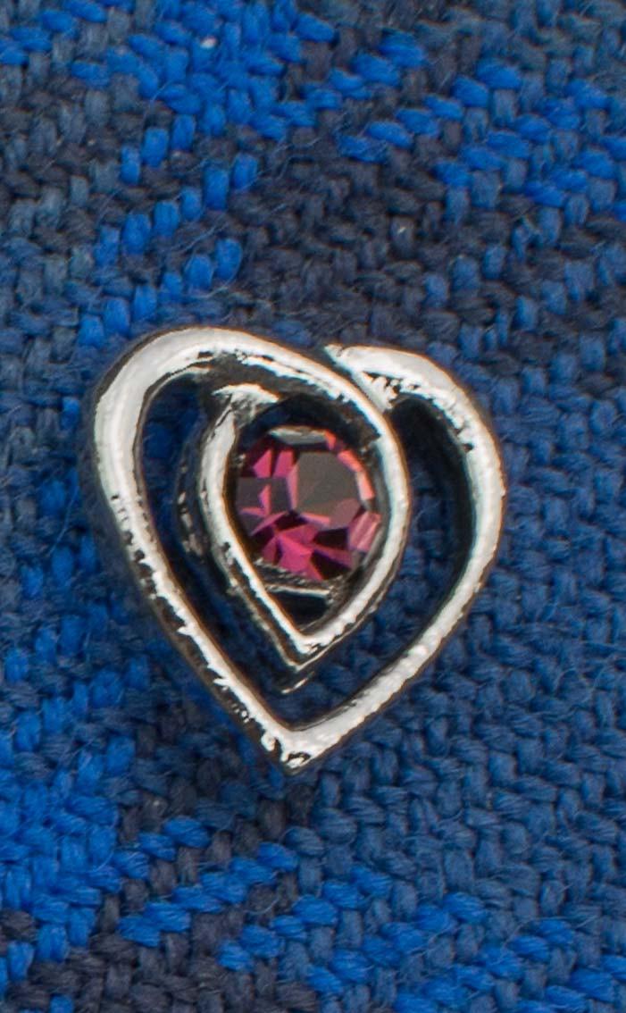 Clan Celtic Heart Jewelled Stud Earrings