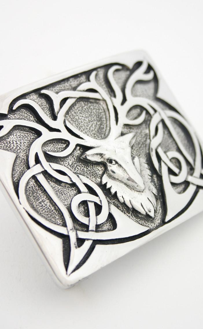 clan Celtic Stag Belt Buckle