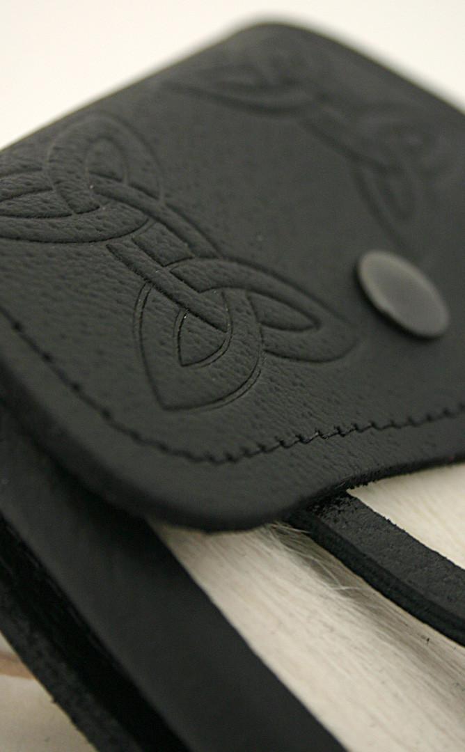 Clan Celtic Tooled Semi Dress Black Sporran
