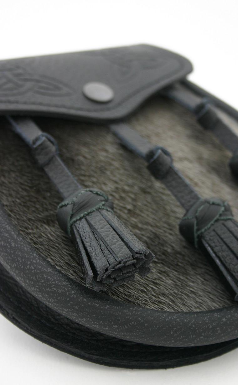 Clan Celtic Tooled Semi Dress Black Sporran