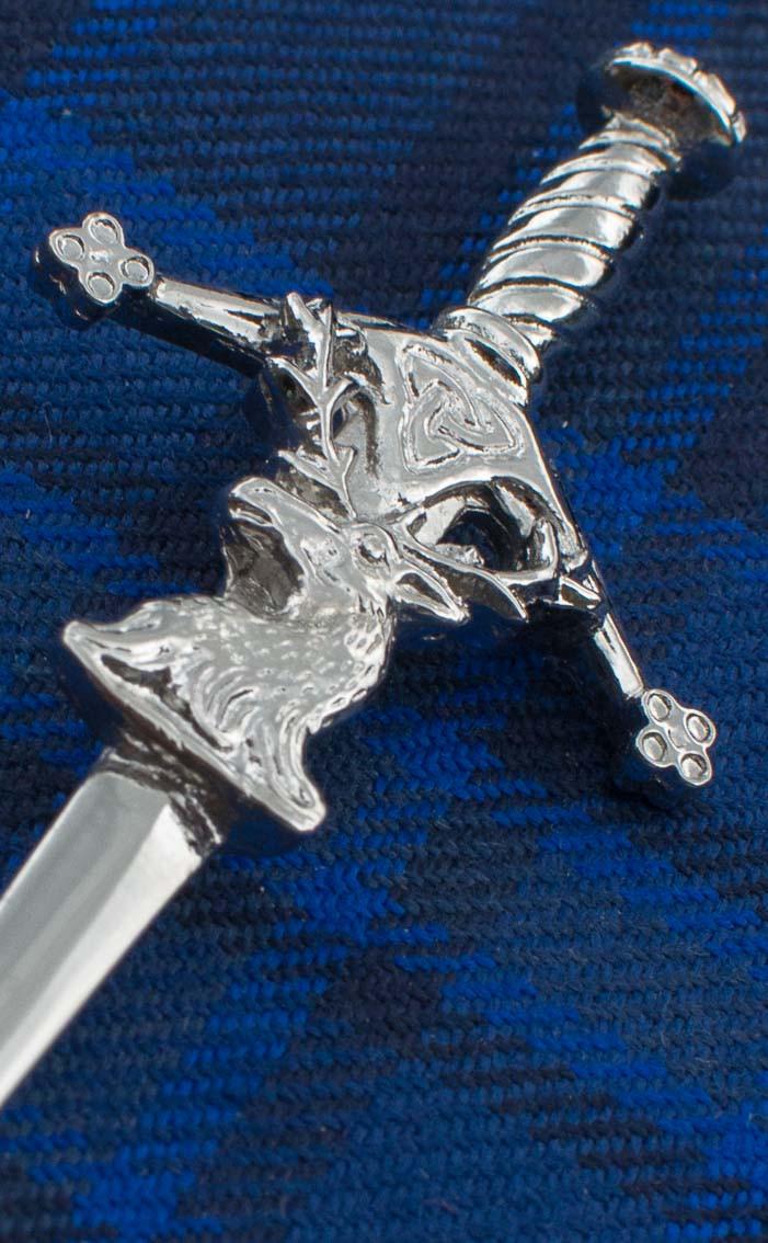 Clan Claidhmhor With Stag Kilt Pin