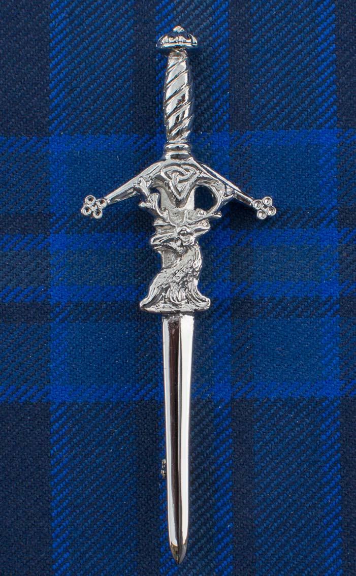 clan Claidhmhor with Stag Kilt Pin