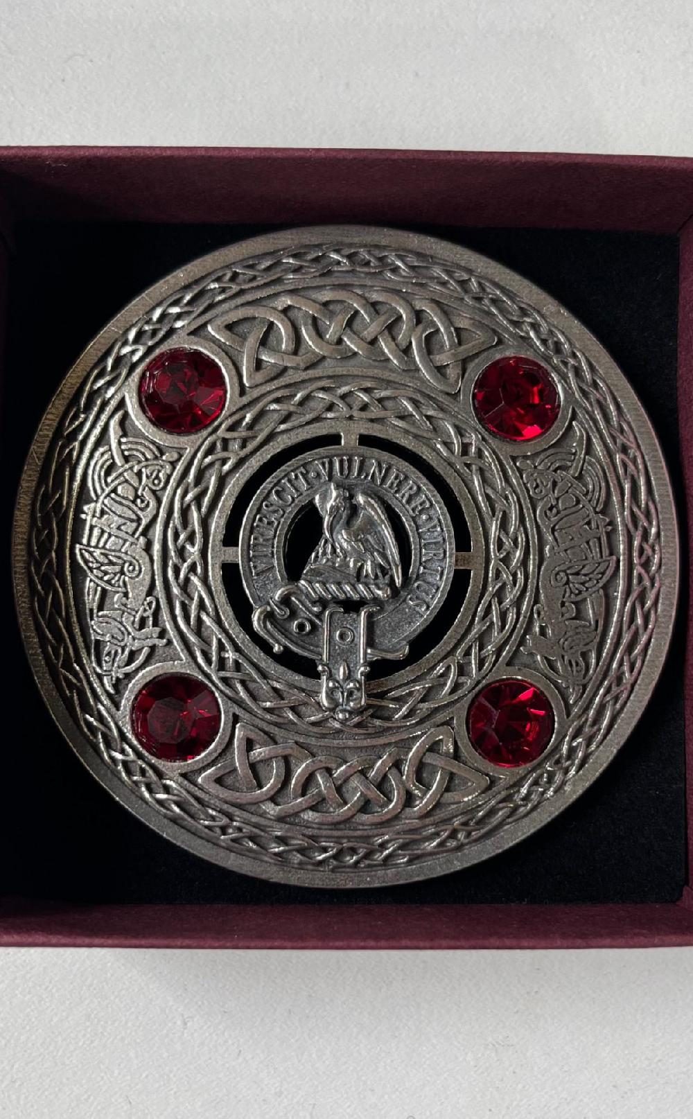 Clan Clan Crest Plaid Brooch