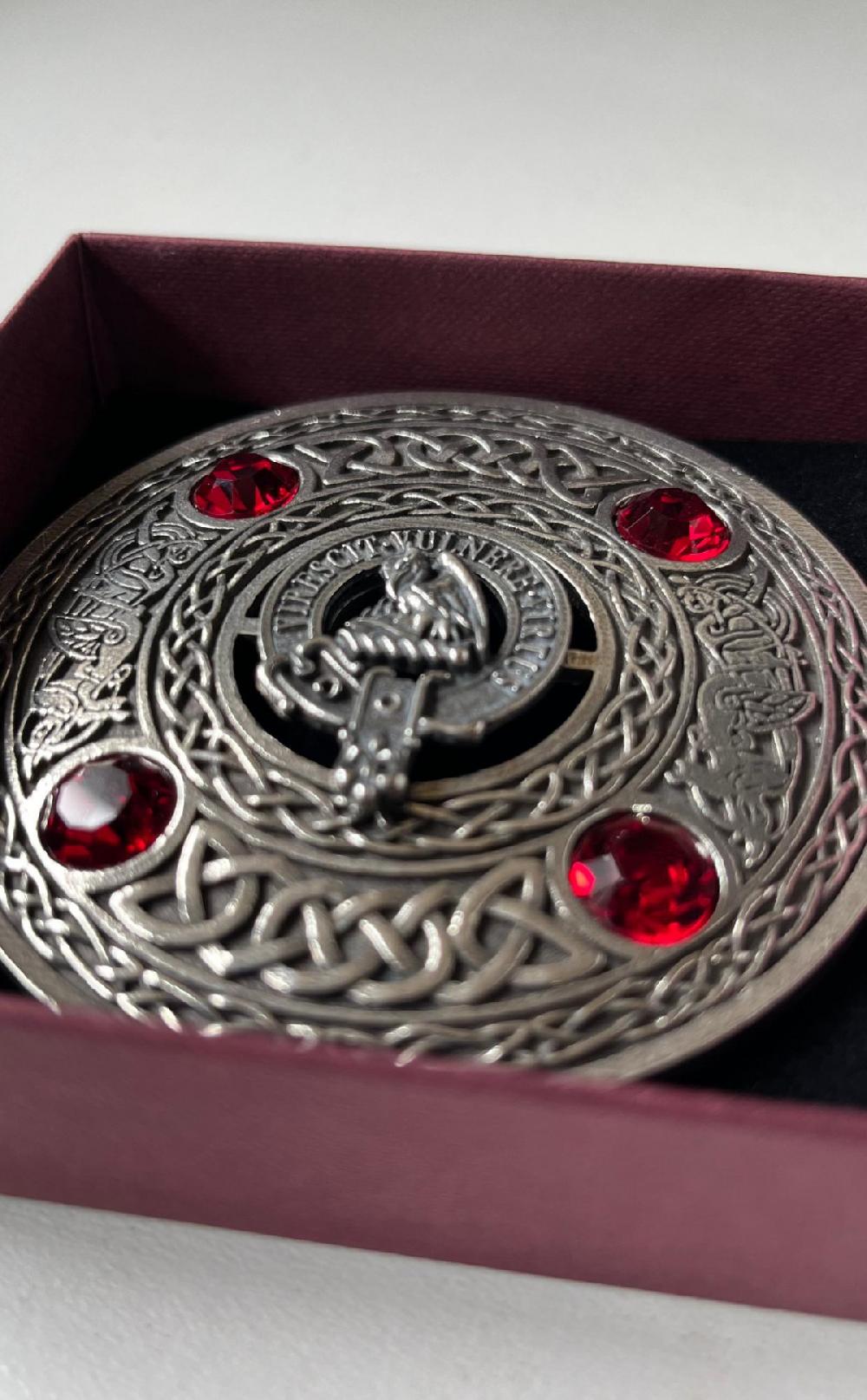 Clan Clan Crest Plaid Brooch